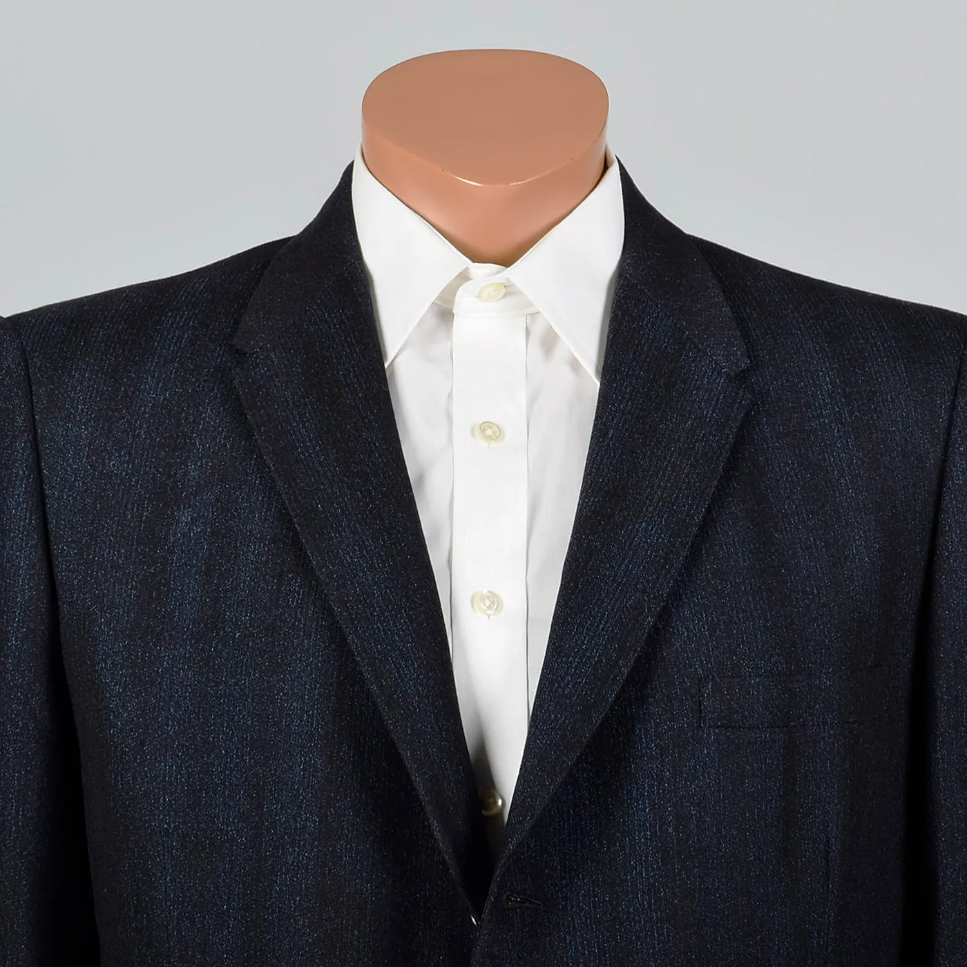 1950s Mens Black Two Piece Suit