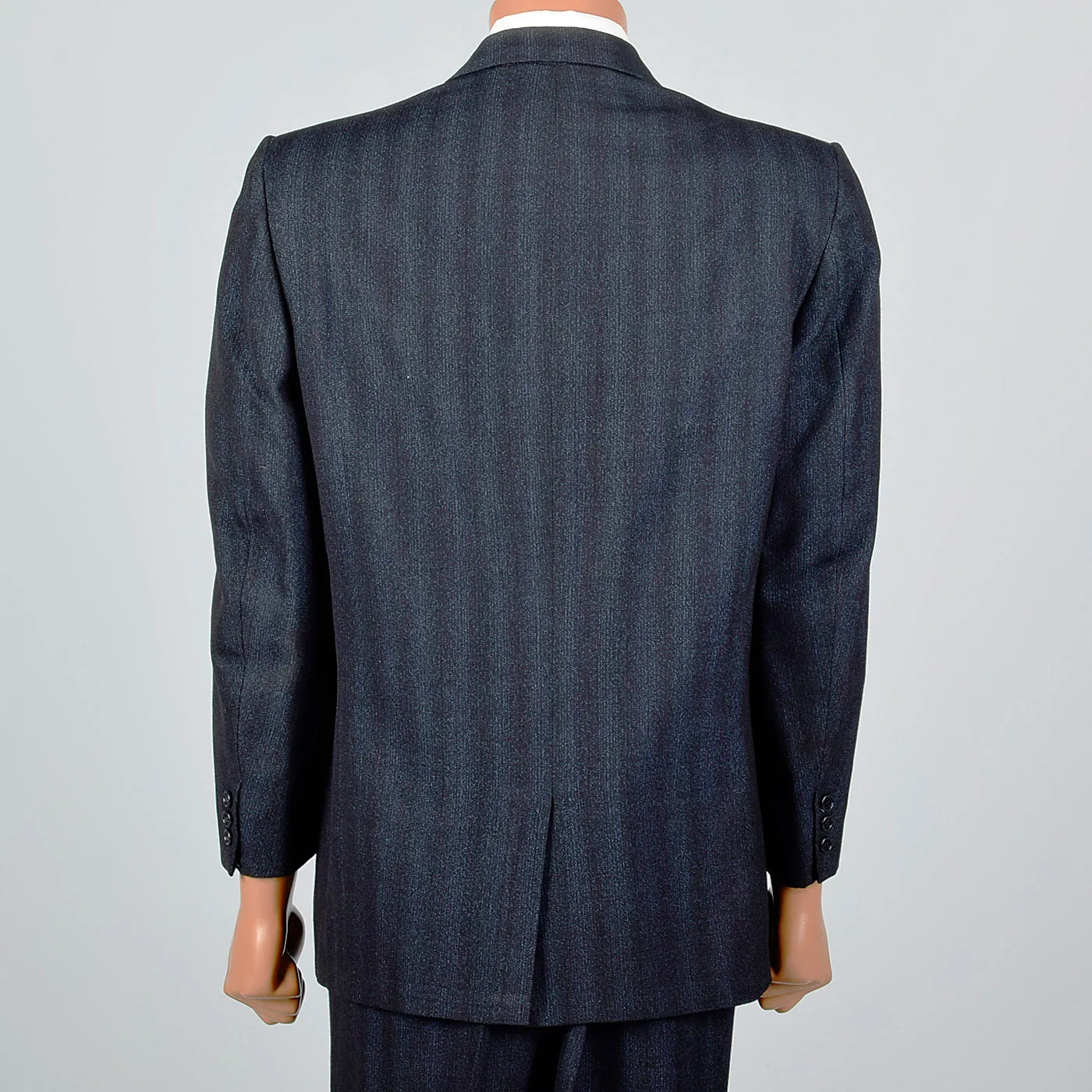 1950s Mens Black Two Piece Suit