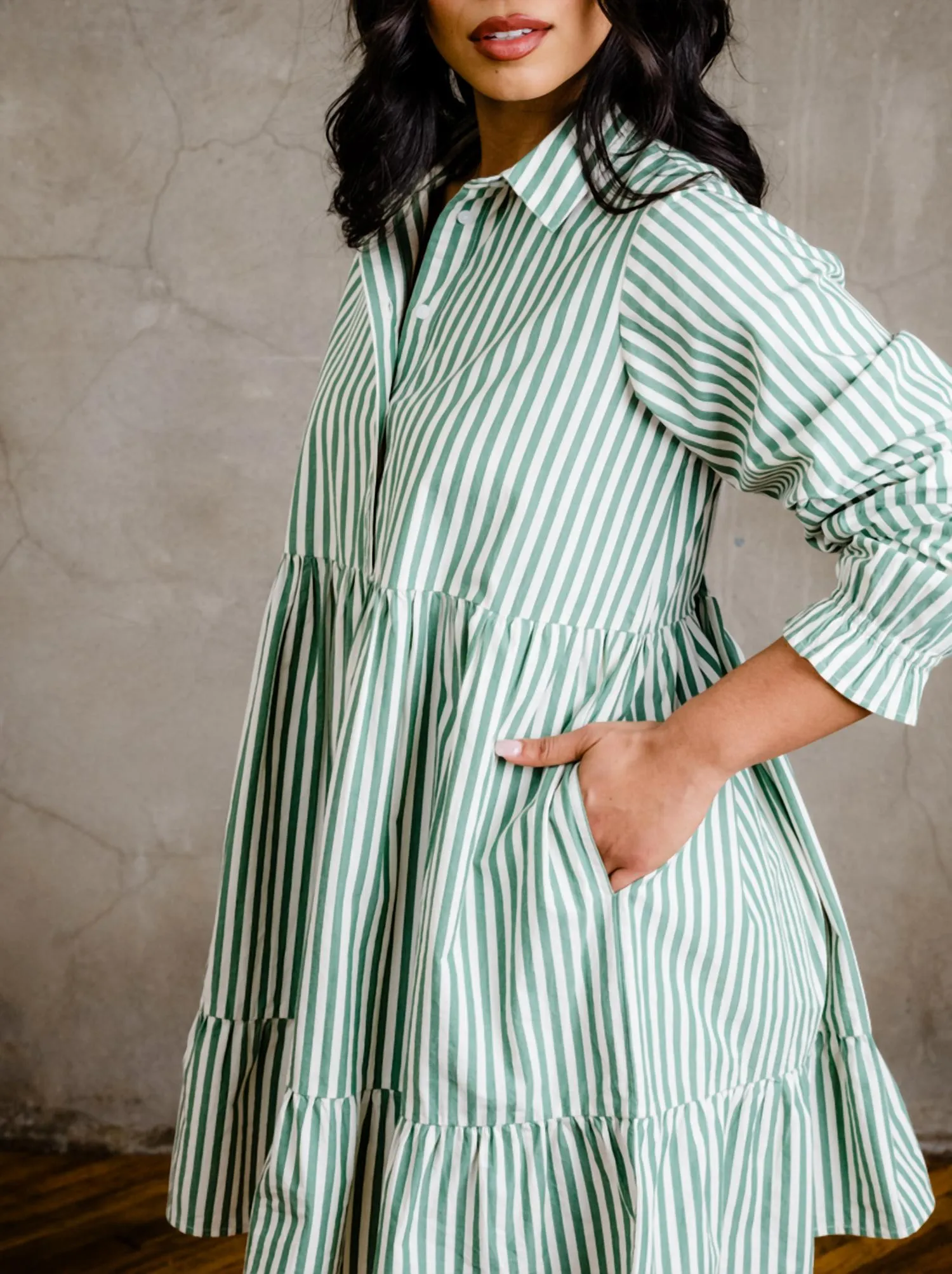 Able - Aleesha Tiered Mini Shirtdress