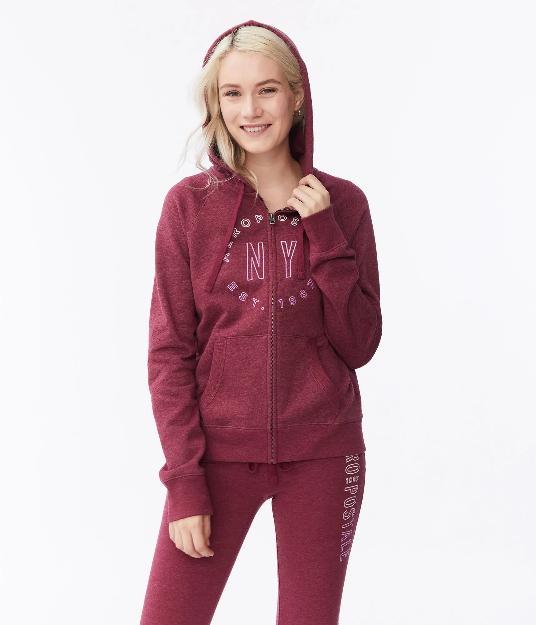 Aeropostale Ombré Aeropostale NY Full-Zip Hoodie