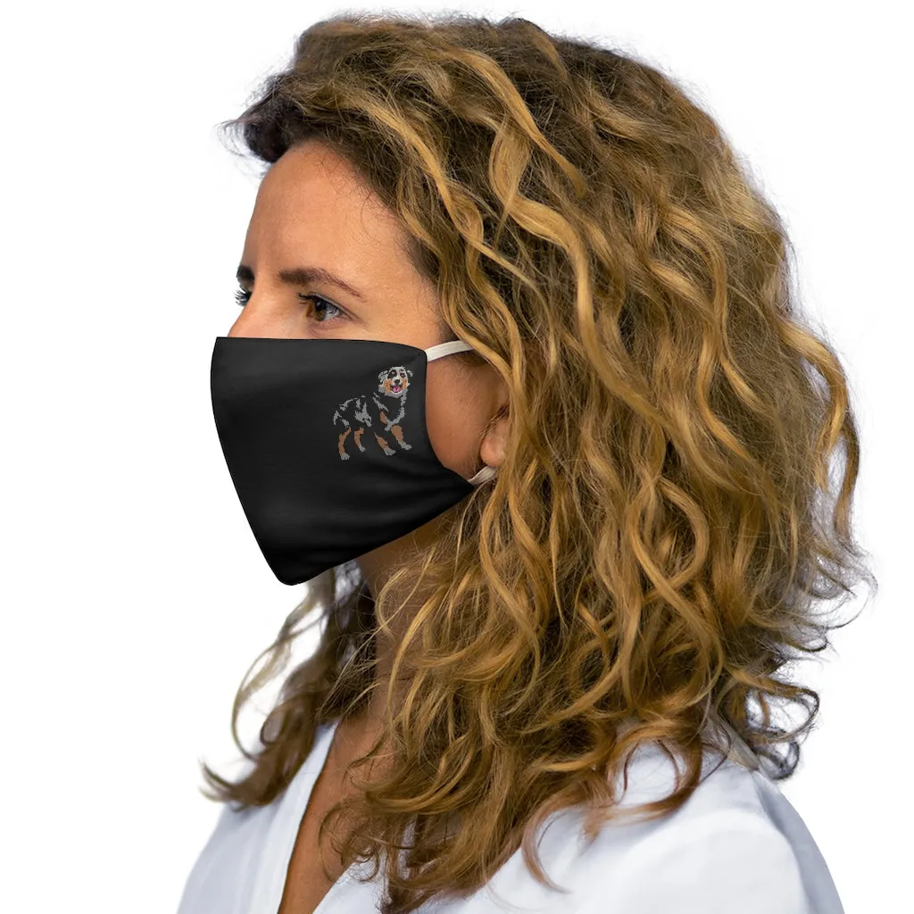 Australian Shepherd Snug-Fit Polyester Face Mask