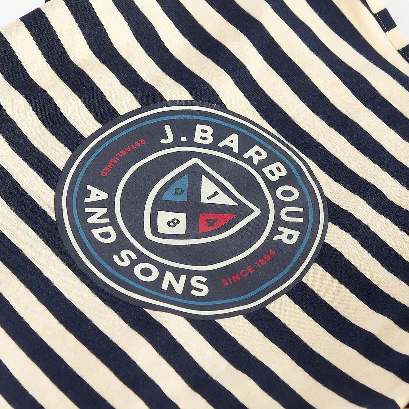 Barbour Printed Dog T-Shirt Navy / Ecru