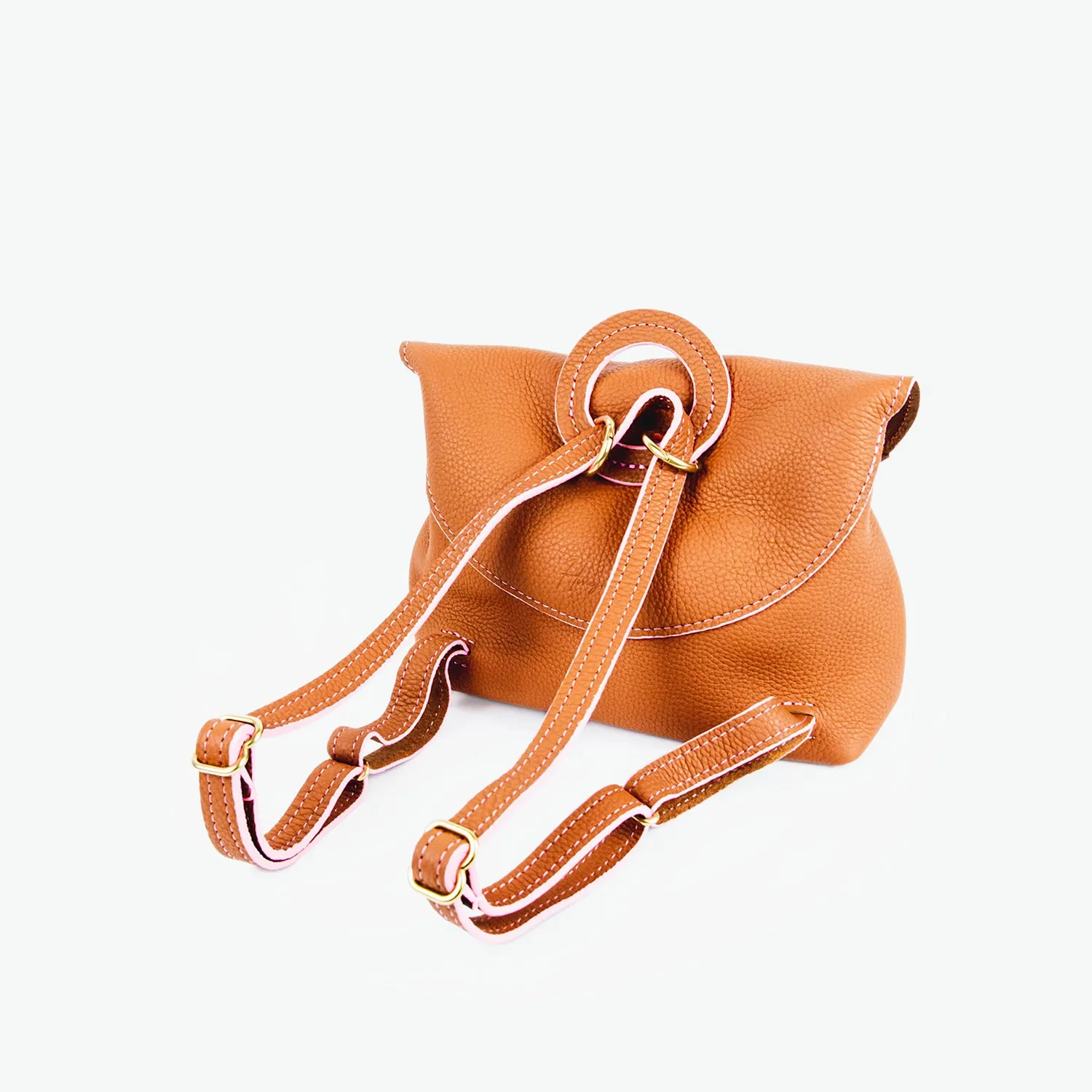 Bea Backpack - Pebbled Caramel
