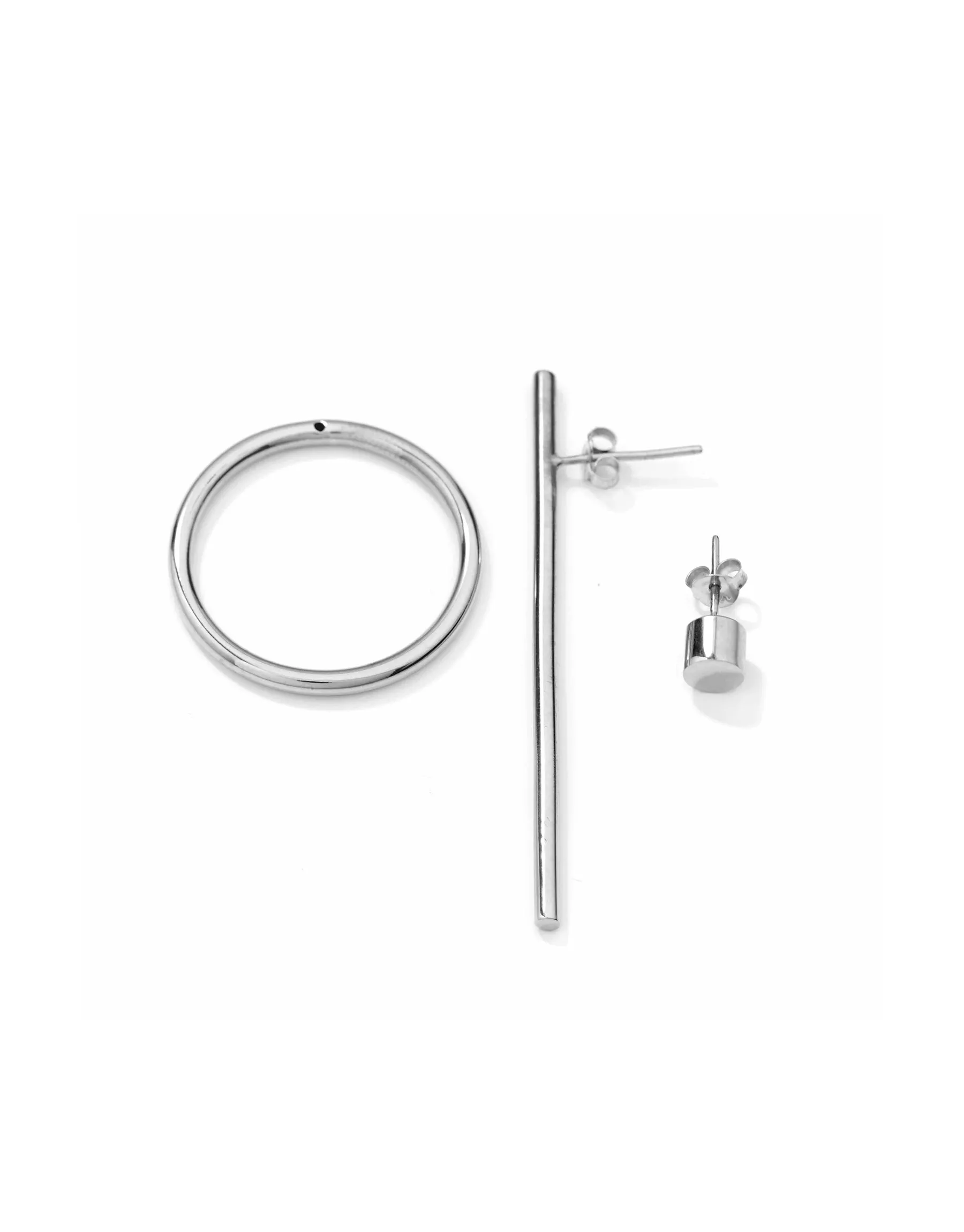 Bold Earring   Bold Ear Stud SILVER