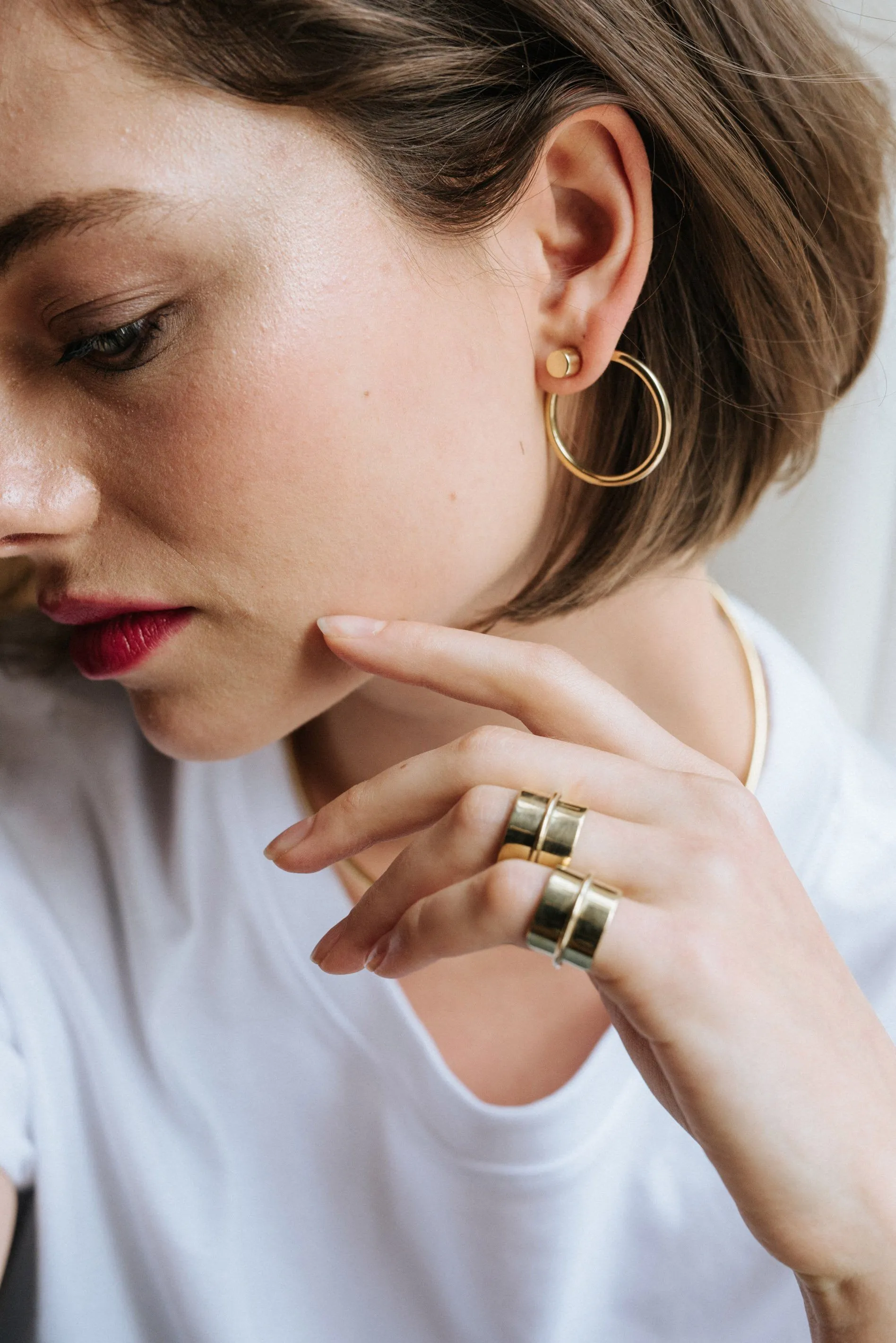 Bold Earring   Double Bold Earring