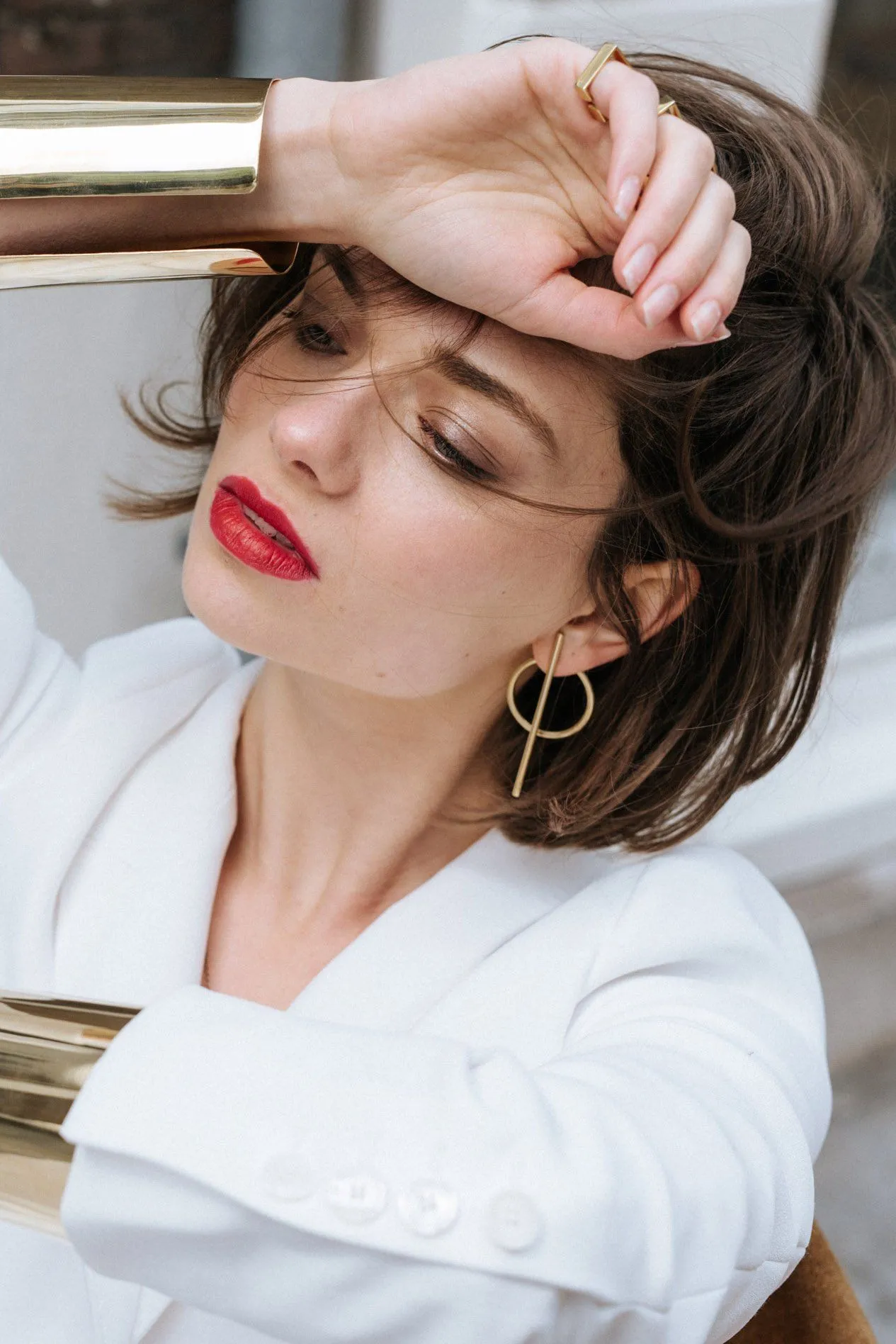 Bold Earring   Double Bold Earring