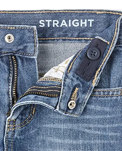 Boys Basic Straight Leg Jeans, Carbon Wash,