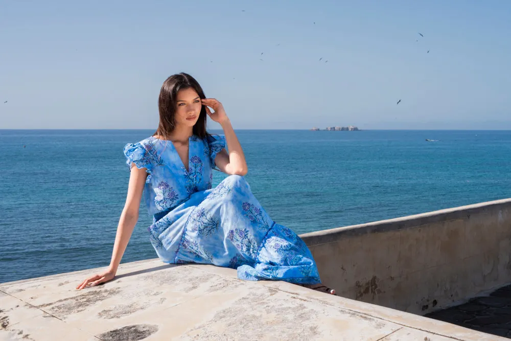 Caro Dress. Cornflower