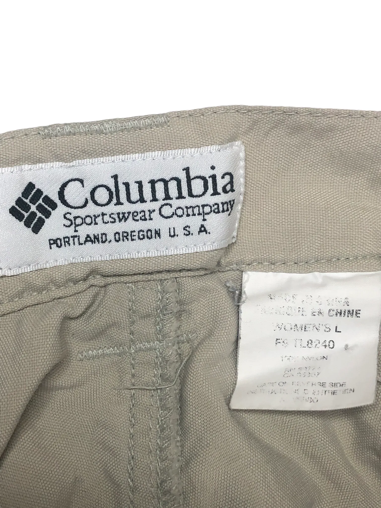 Columbia Comfort  Waist Omni-shield Convertible Pants Beige Women's  (Size: L)