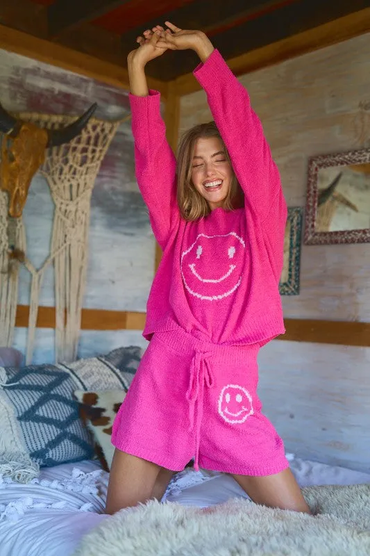 Cozy Pink Soft Top with Shorts Set