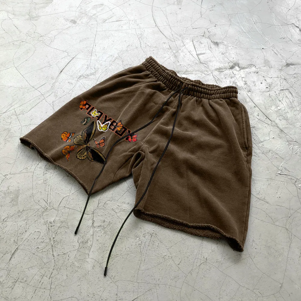 Fashion print trend street casual shorts