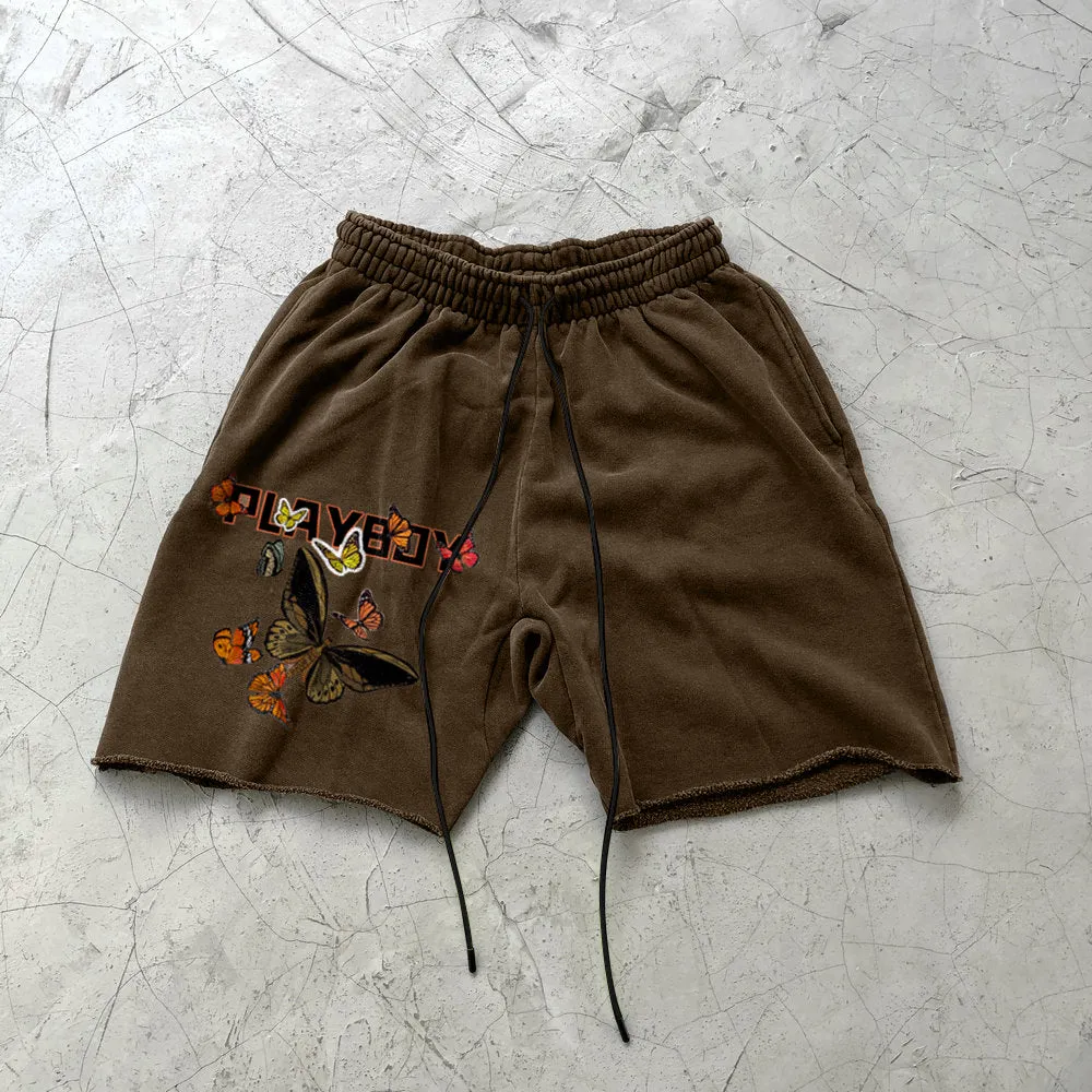 Fashion print trend street casual shorts