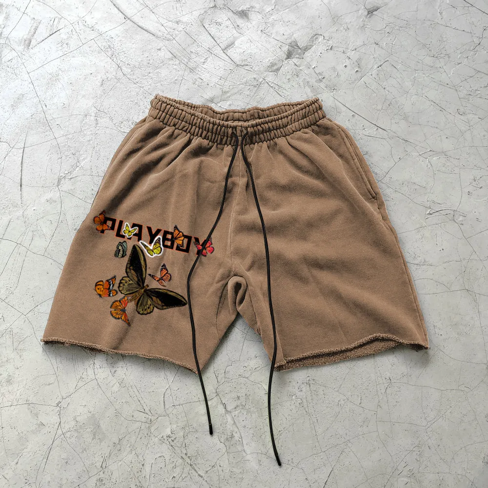 Fashion print trend street casual shorts