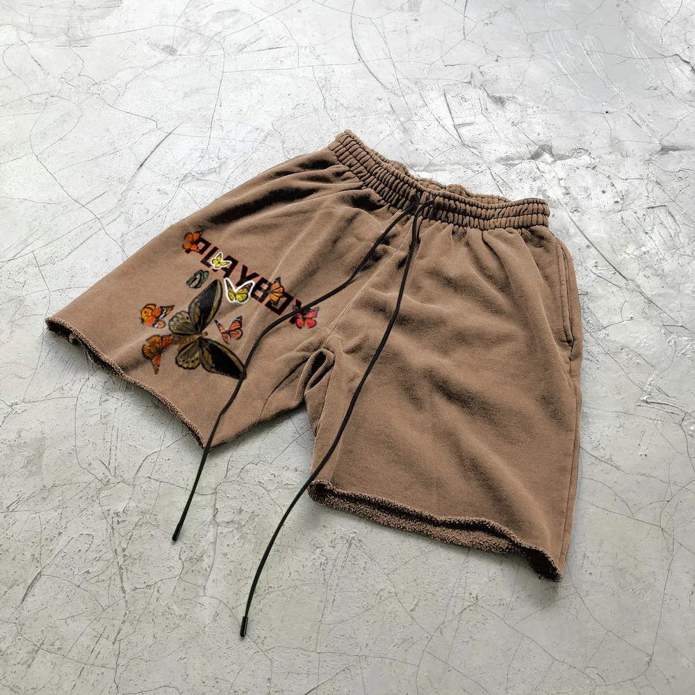 Fashion print trend street casual shorts