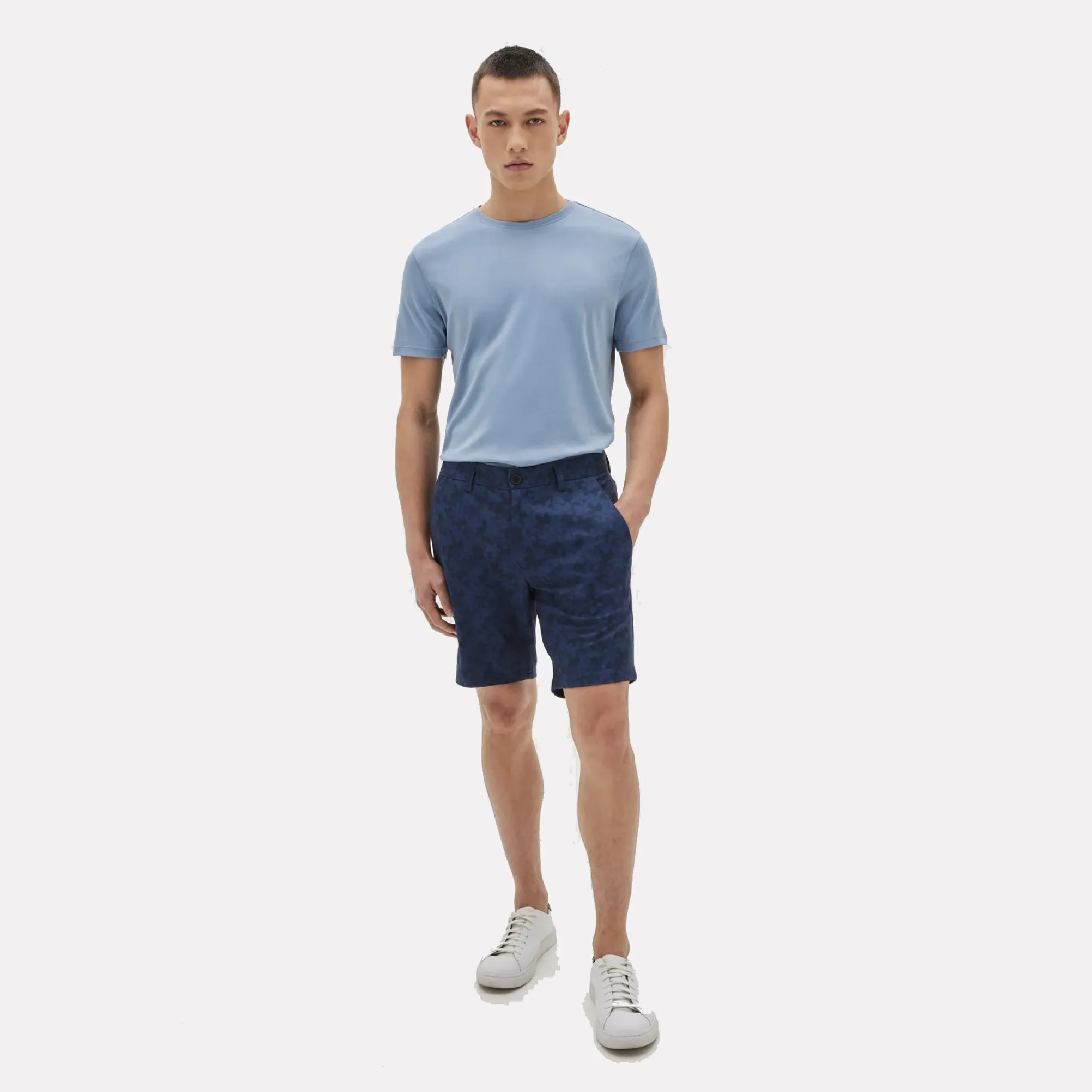 Fauna Printed Casual Short / Navy