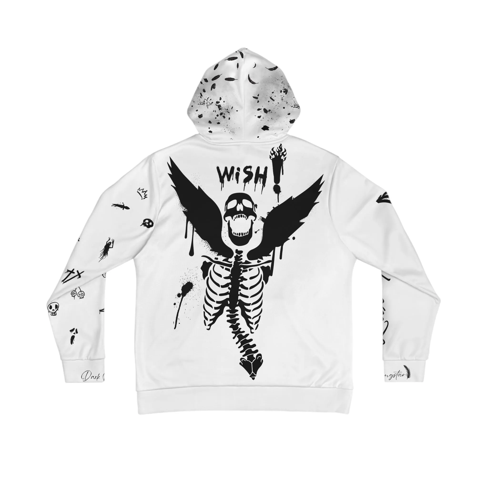 Hoodie - Lucifer Morningstar Design - Horror Halloween Skeleton Wish design