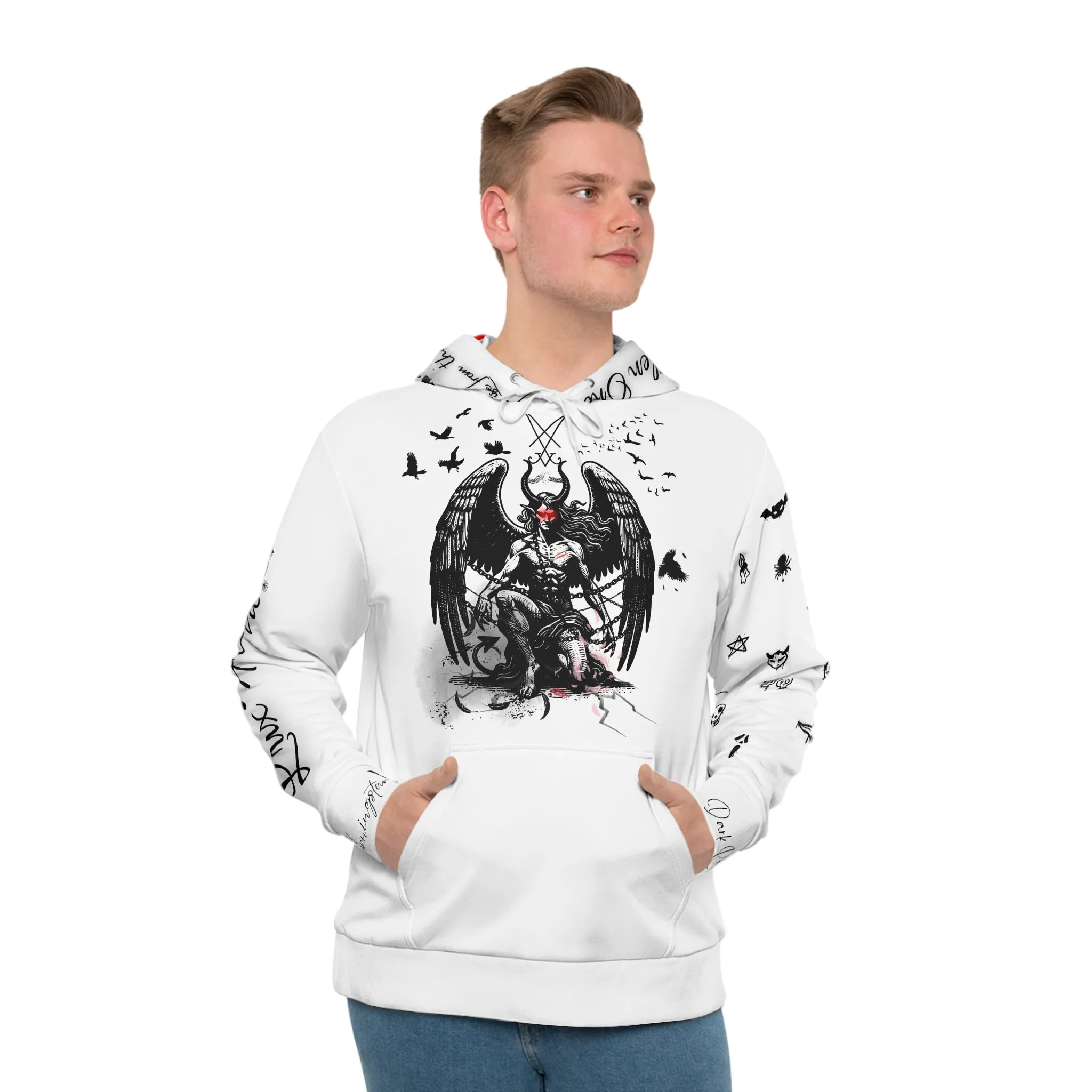 Hoodie - Lucifer Morningstar Design - Horror Halloween Skeleton Wish design