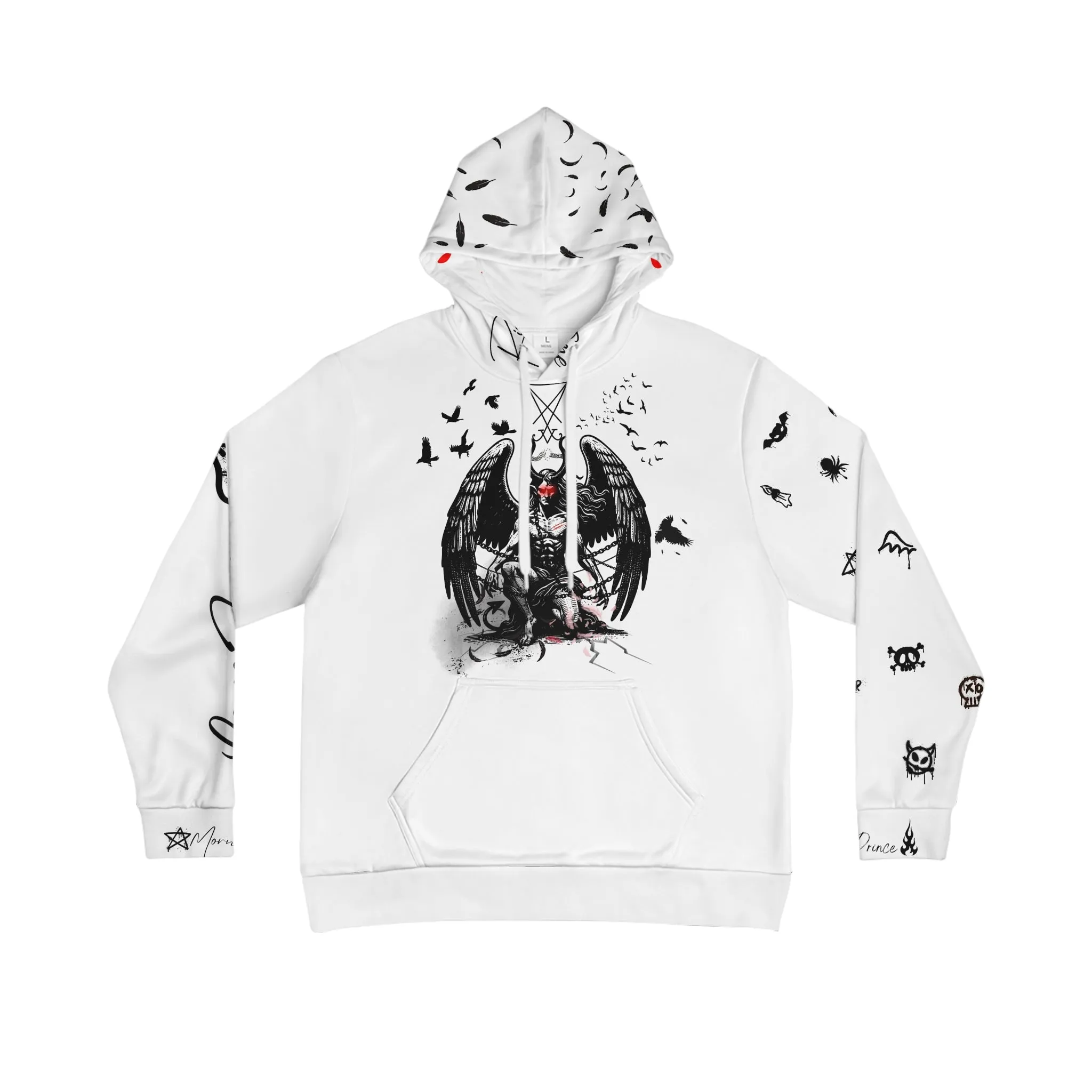 Hoodie - Lucifer Morningstar Design - Horror Halloween Skeleton Wish design