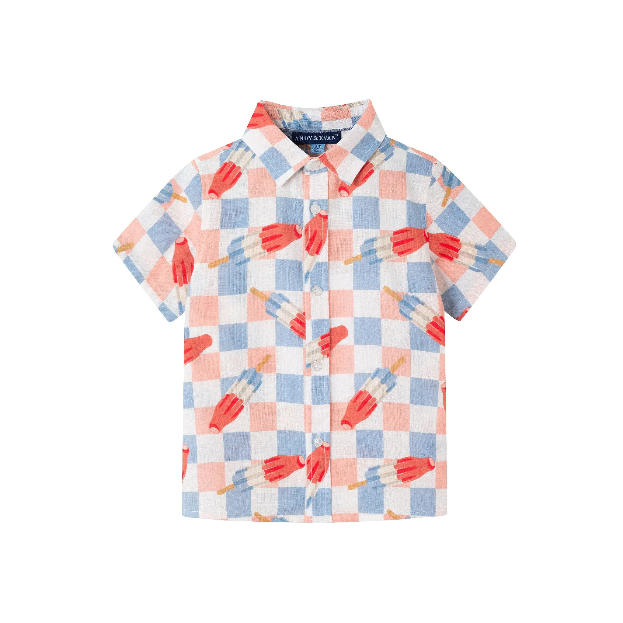 Kids (2-7) Buttondown Shirt | Checkered Ice Pop