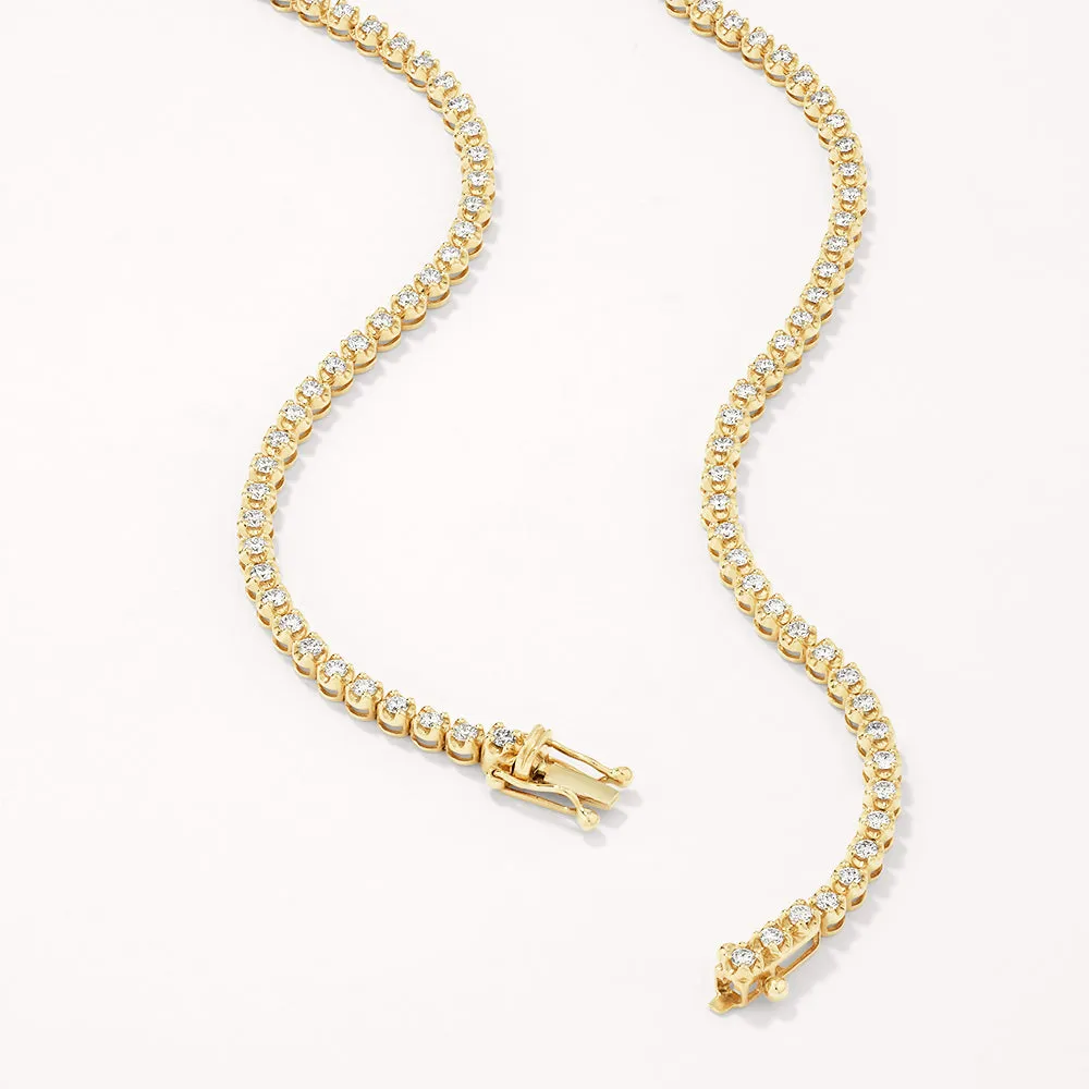 Laboratory-Grown Diamond 4.00ct Tennis Necklace in 10k Gold