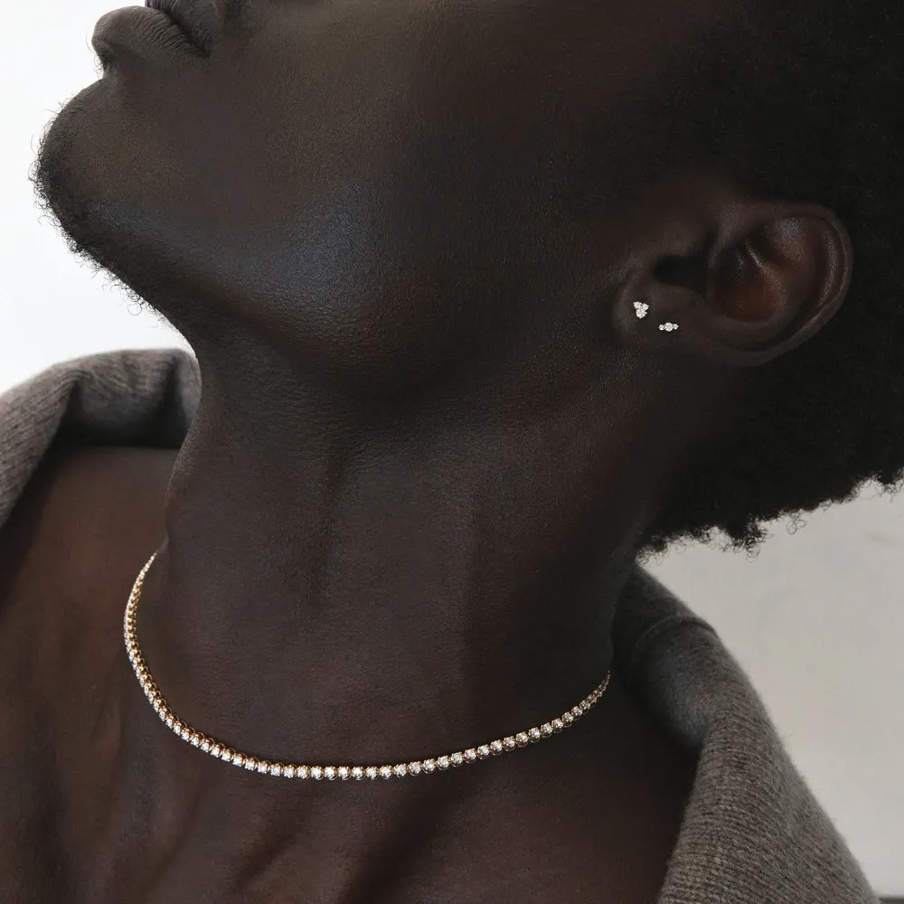 Laboratory-Grown Diamond 4.00ct Tennis Necklace in 10k Gold