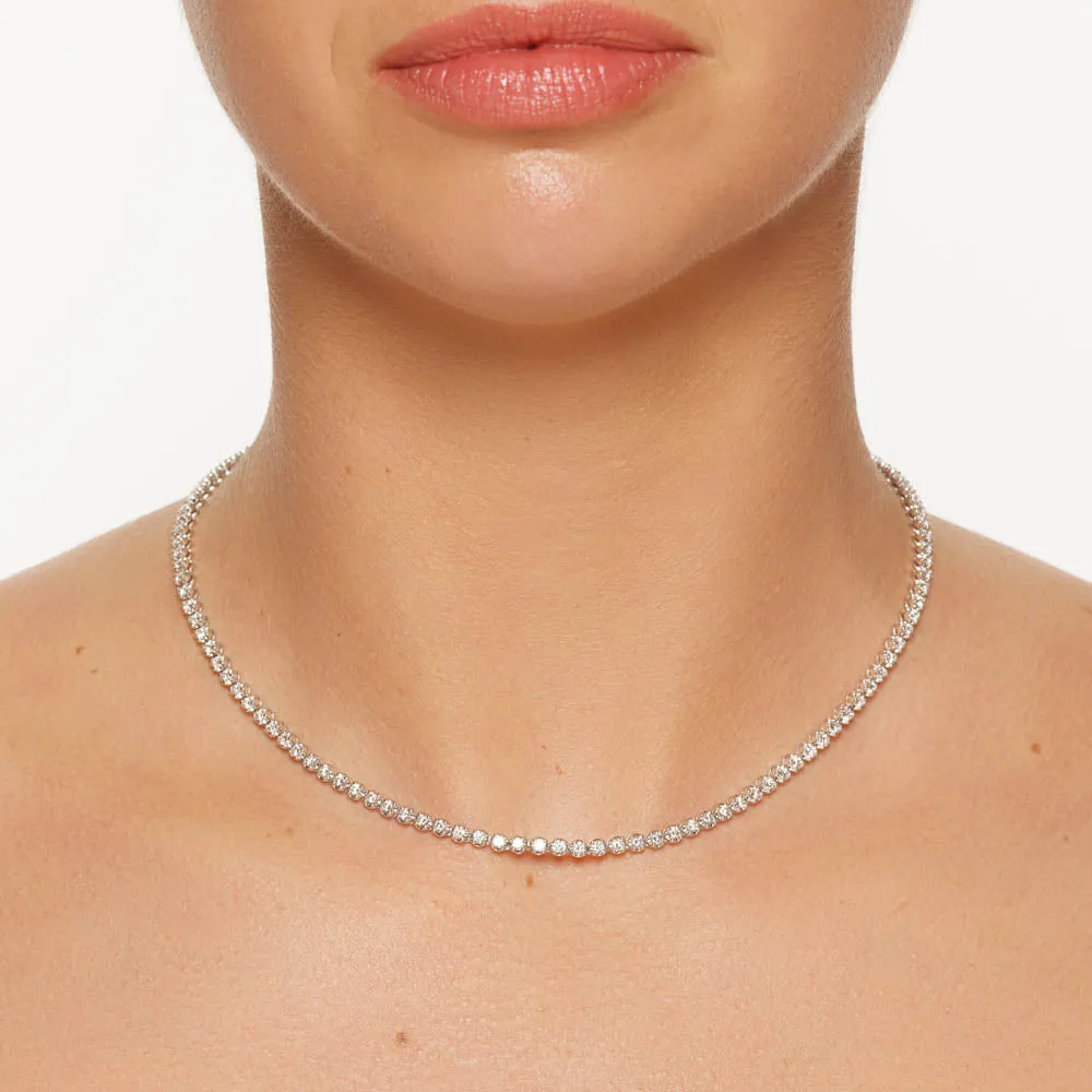 Laboratory-Grown Diamond 4.00ct Tennis Necklace in 10k Gold