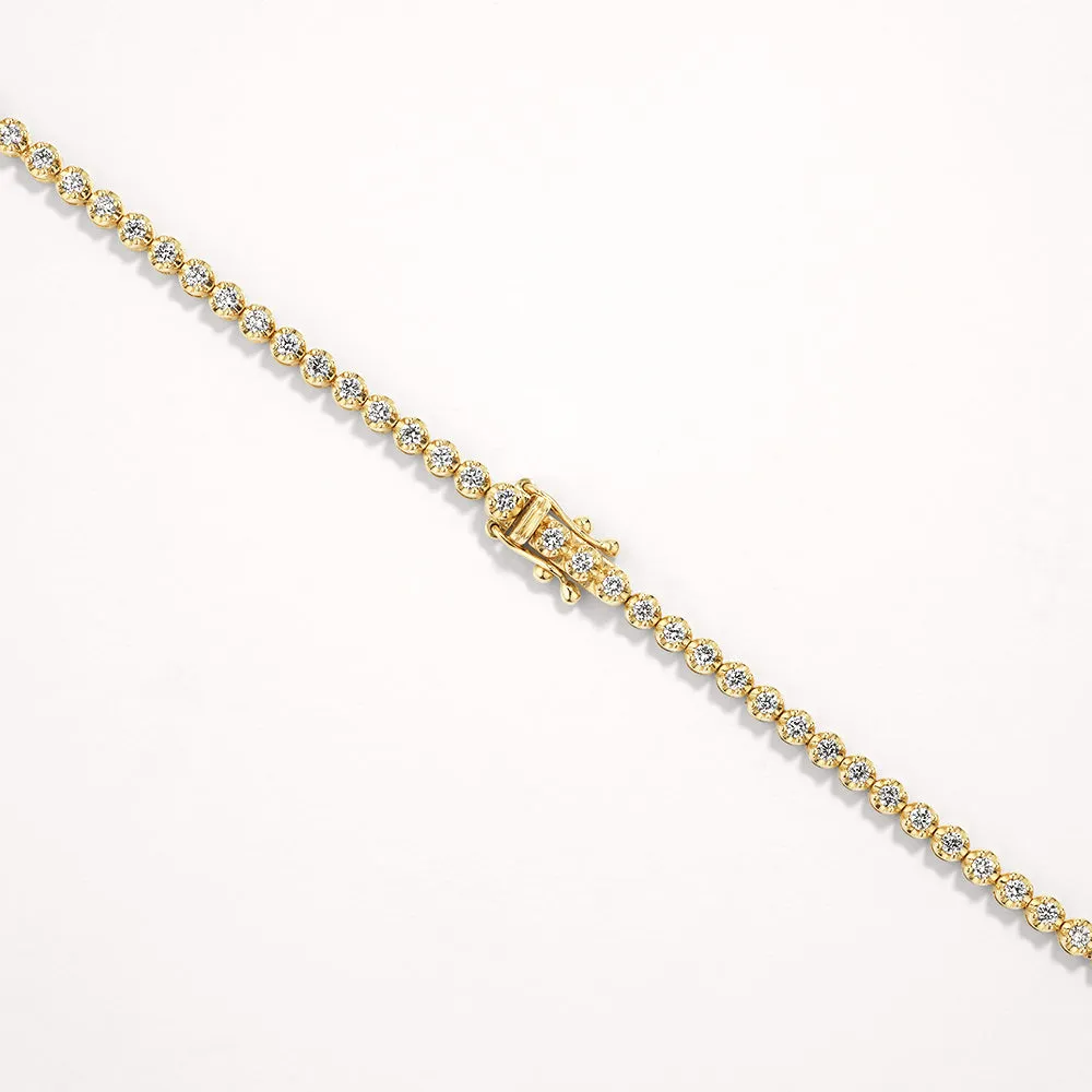 Laboratory-Grown Diamond 4.00ct Tennis Necklace in 10k Gold