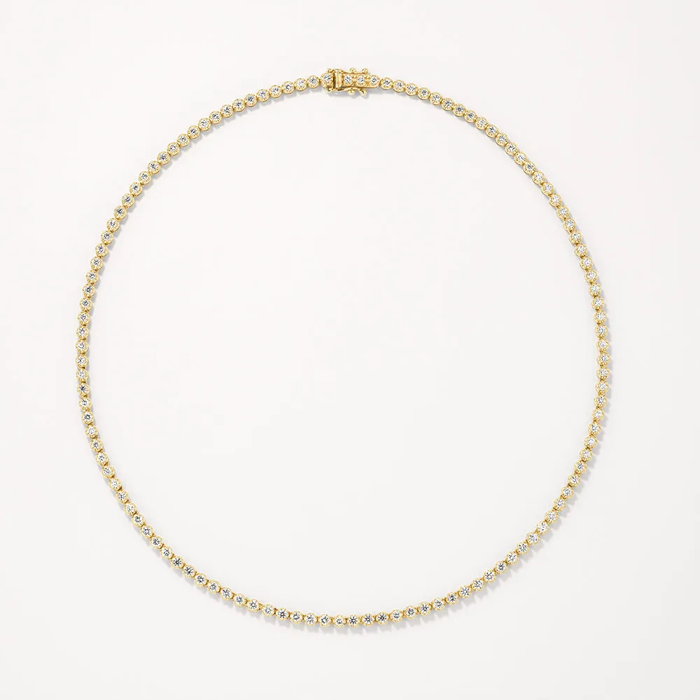 Laboratory-Grown Diamond 4.00ct Tennis Necklace in 10k Gold