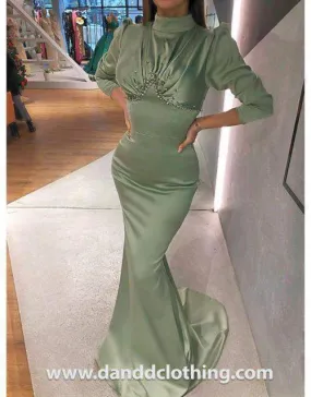 Luxury Evening Dress Light Green