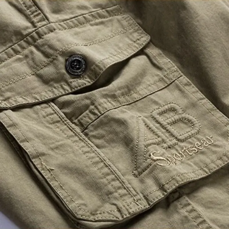 Men's Casual Long Cotton Straight Shorts