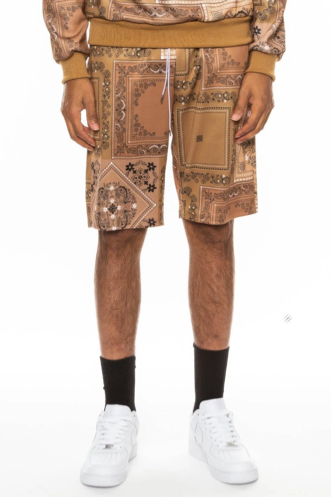 Mens Paisley Bandana Print Shorts