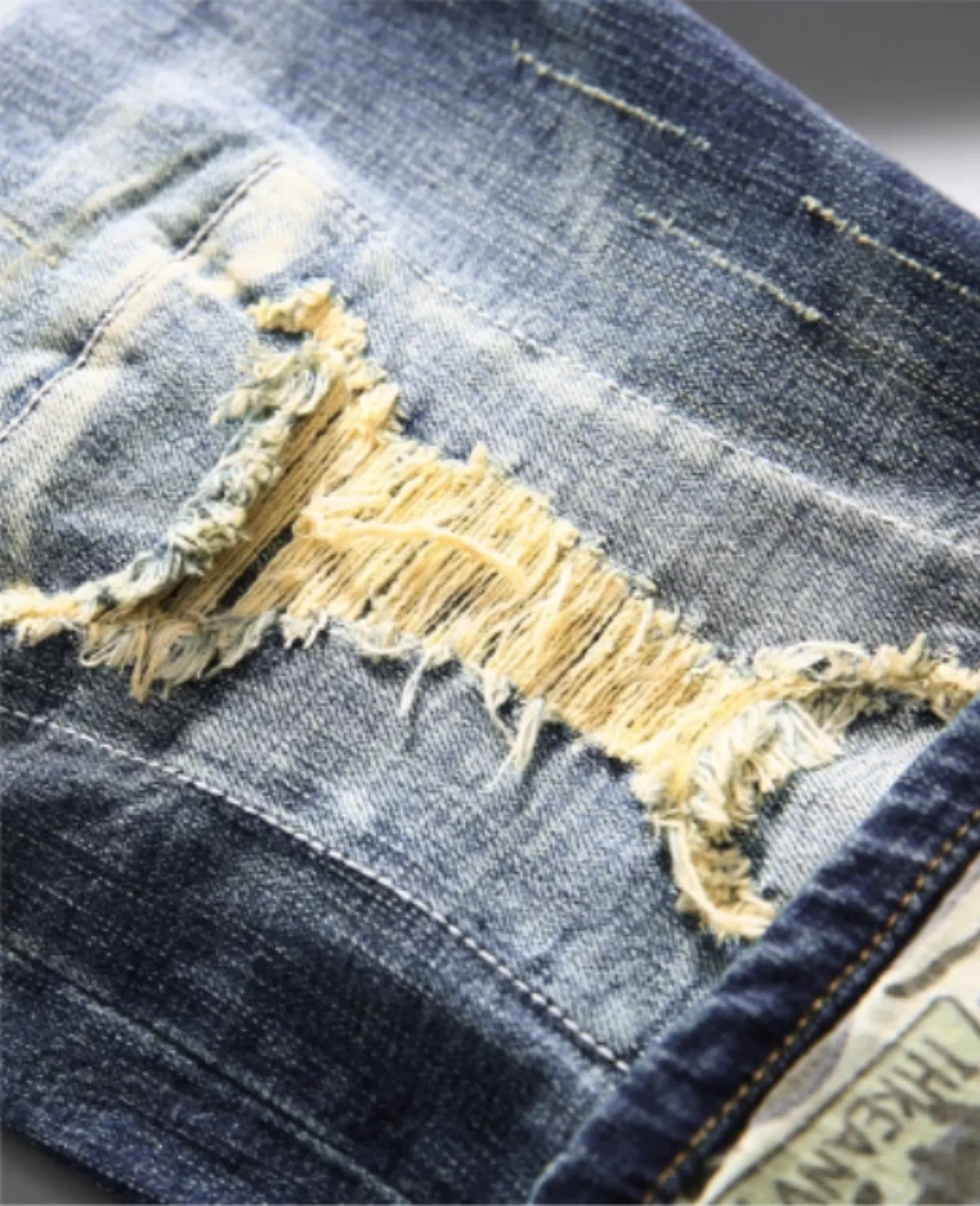 Men's Summer Casual Slim Denim Ripped Shorts