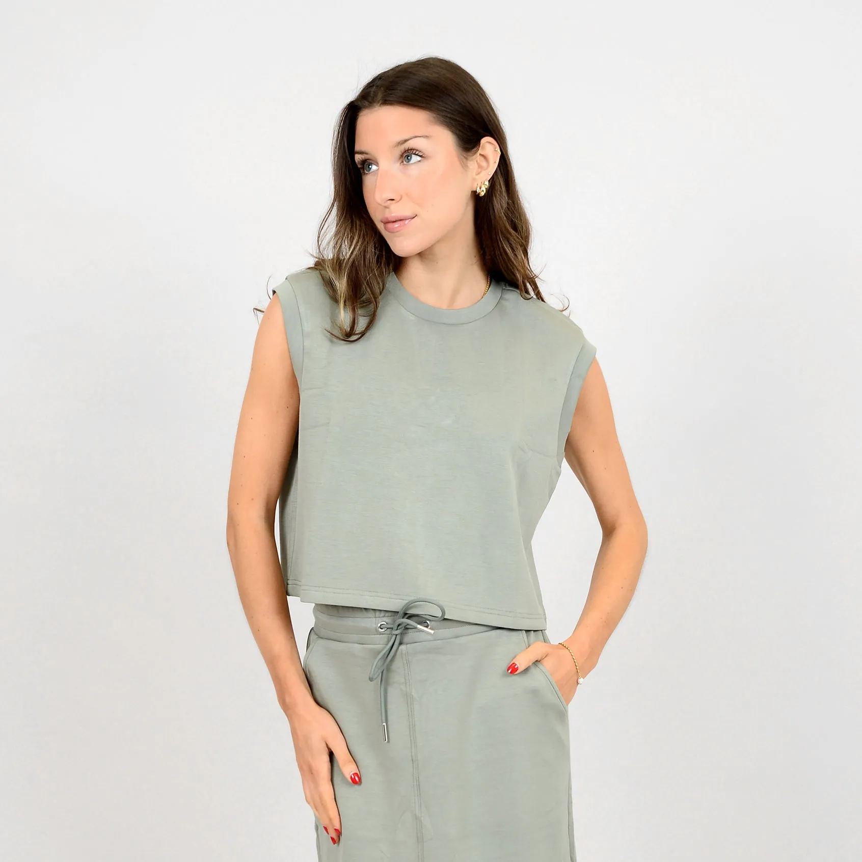 MIVA SOFT KNIT TANK -  SAGE