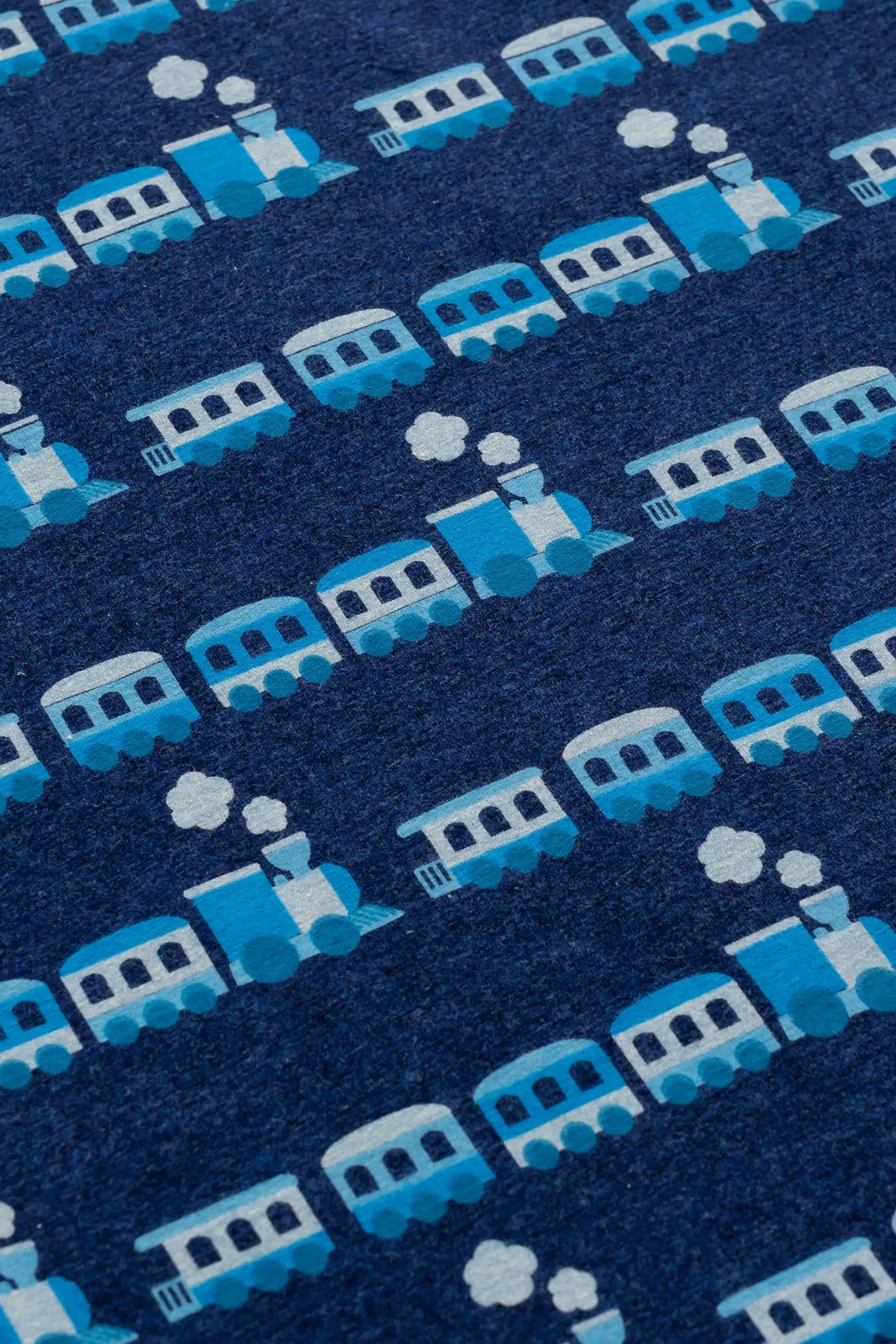 One-Piece Baby Pajamas_Blue Trains