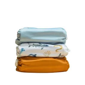 One Size Cloth Diapers 3-Pack Nature Collection - Just Keep Swimming