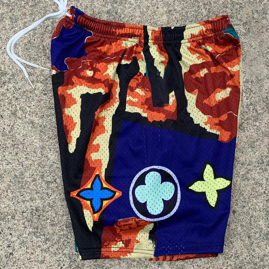 Personalized Print Casual Trendy Mesh Shorts