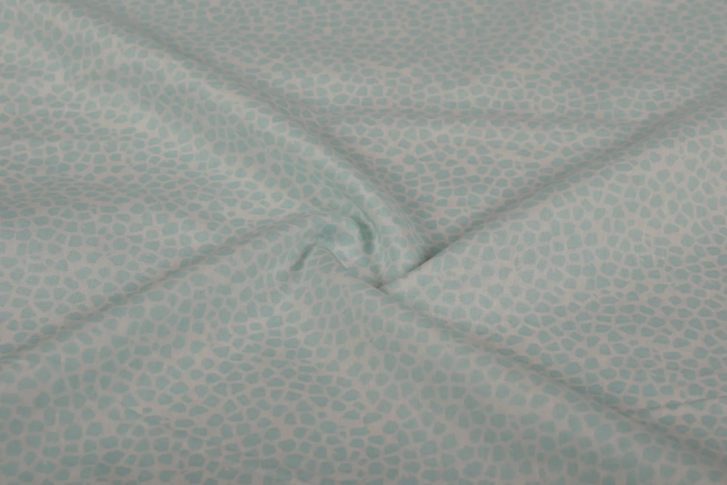 Precut 1 Metre Light Blue Printed Cotton Poplin Fabric