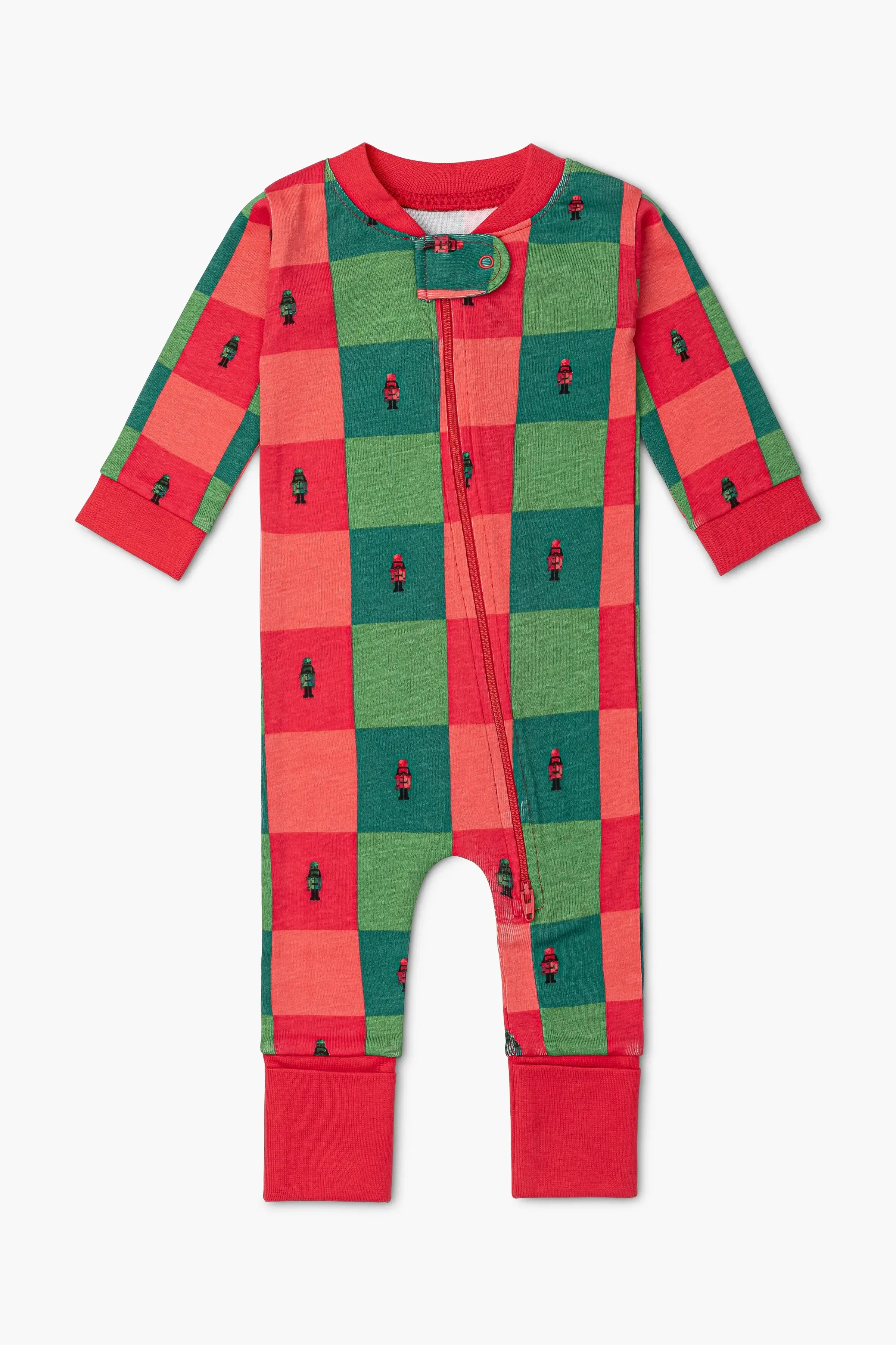 SALE - One-Piece Baby Pajamas_Nutcracker Checkerboard