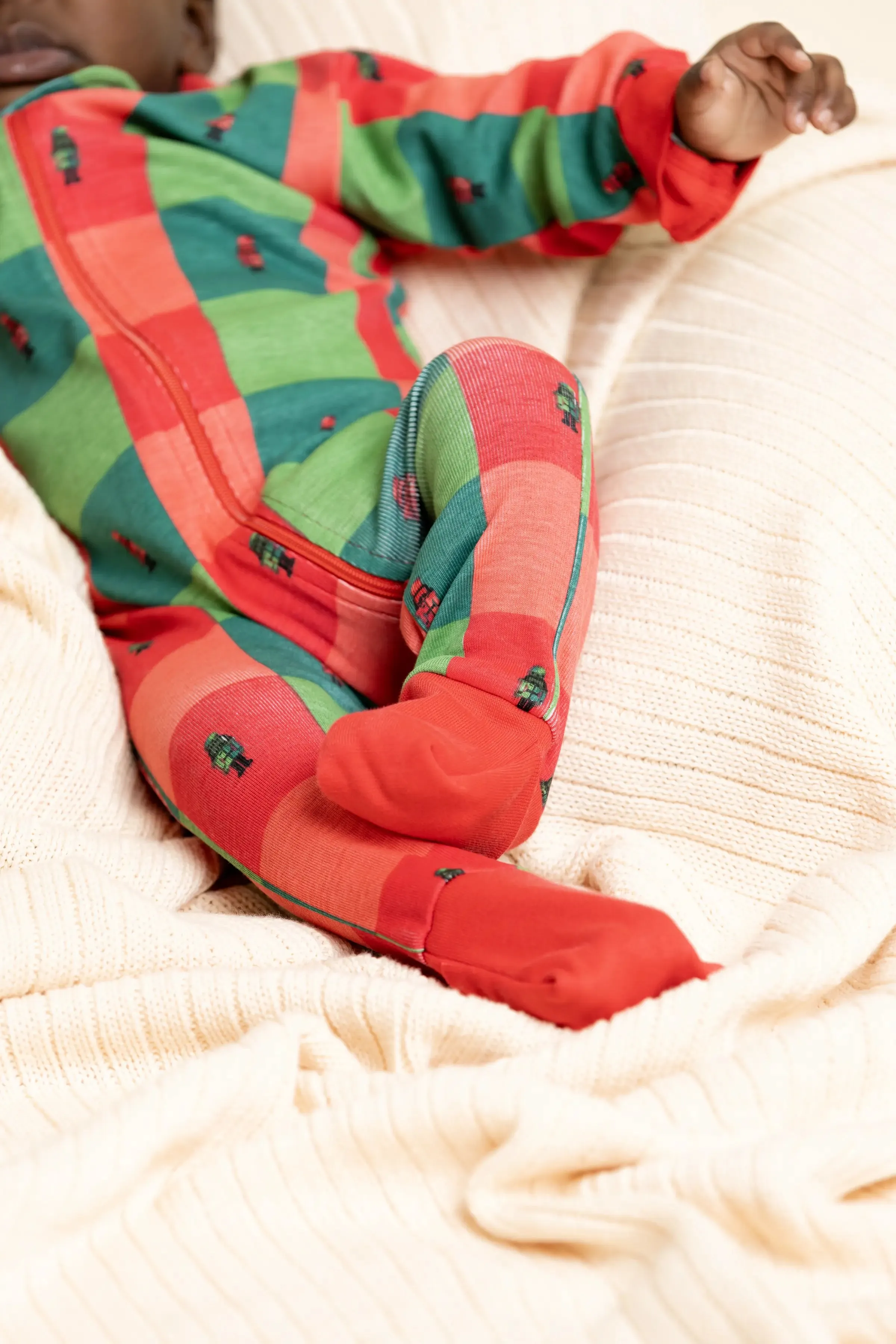 SALE - One-Piece Baby Pajamas_Nutcracker Checkerboard