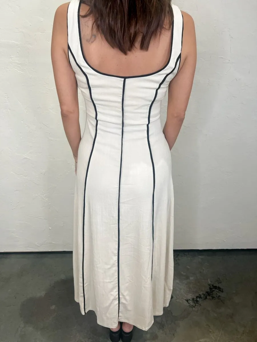 Santal Linen Flare Midi