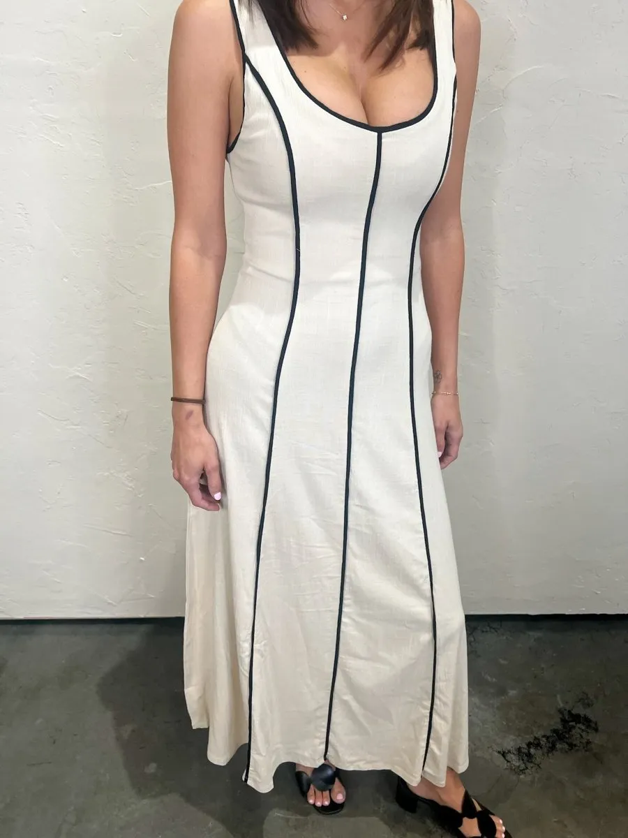 Santal Linen Flare Midi