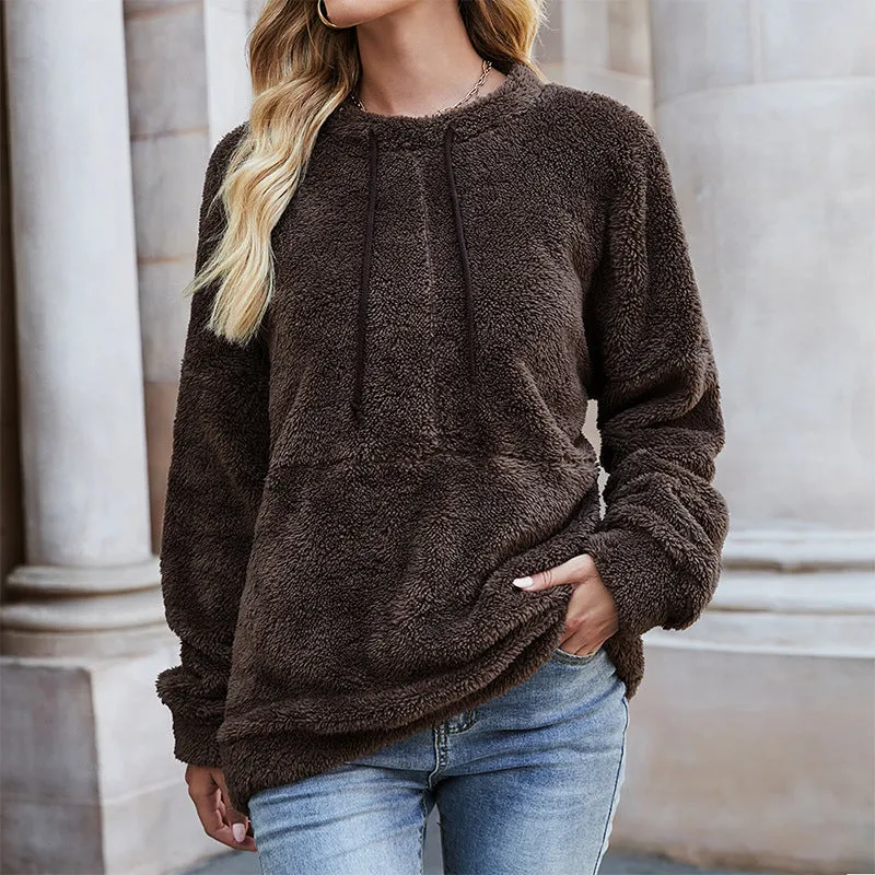 Solid Color Wholesale Hoodies Velvet Winter Outfits Wholesale Outerwear