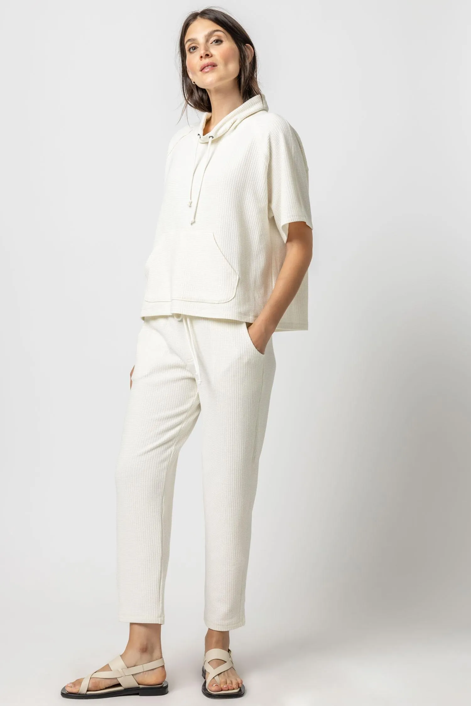 Straight Leg Waffle Pant