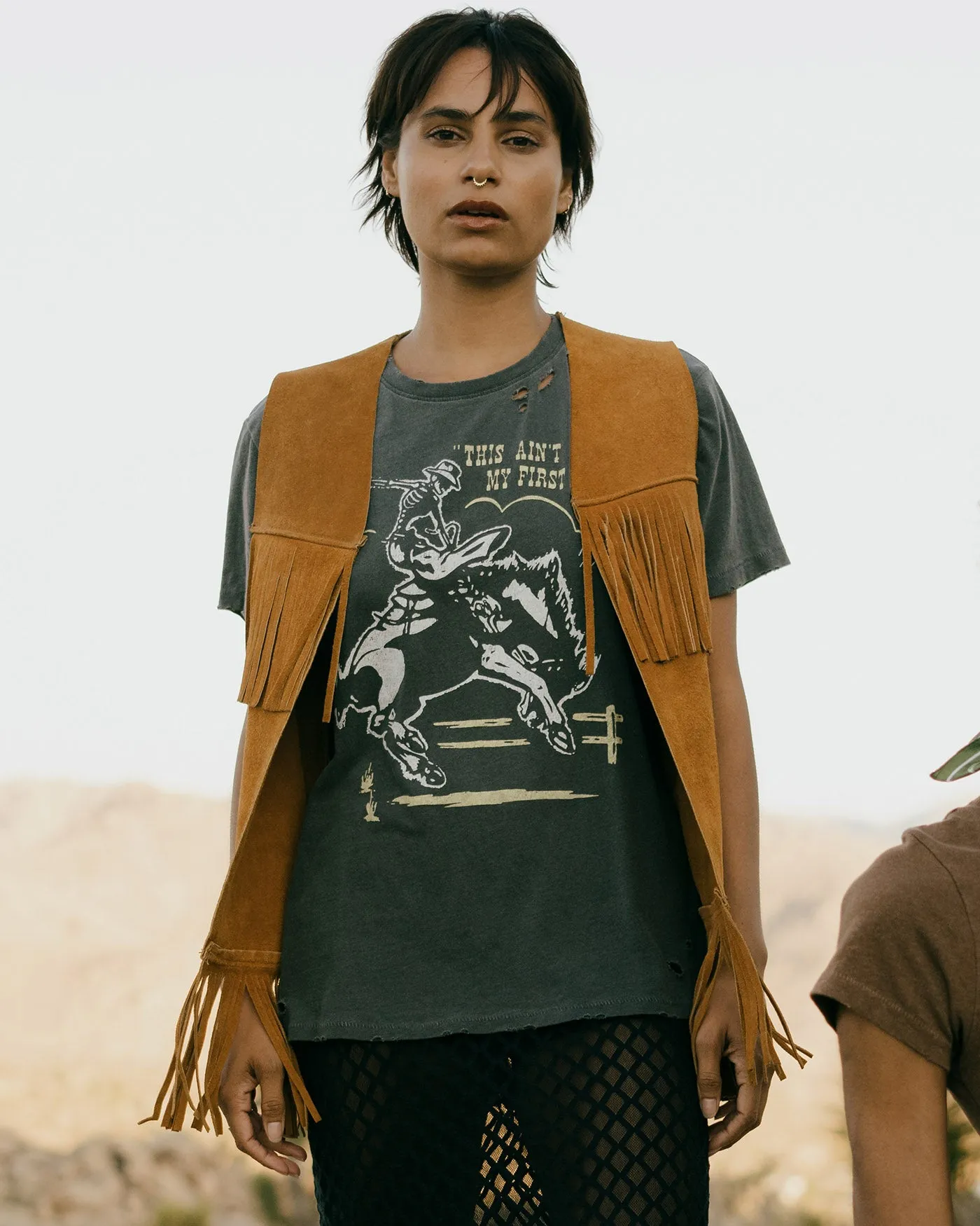 Women's Aint My First Rodeo Vintage Destroy Tee