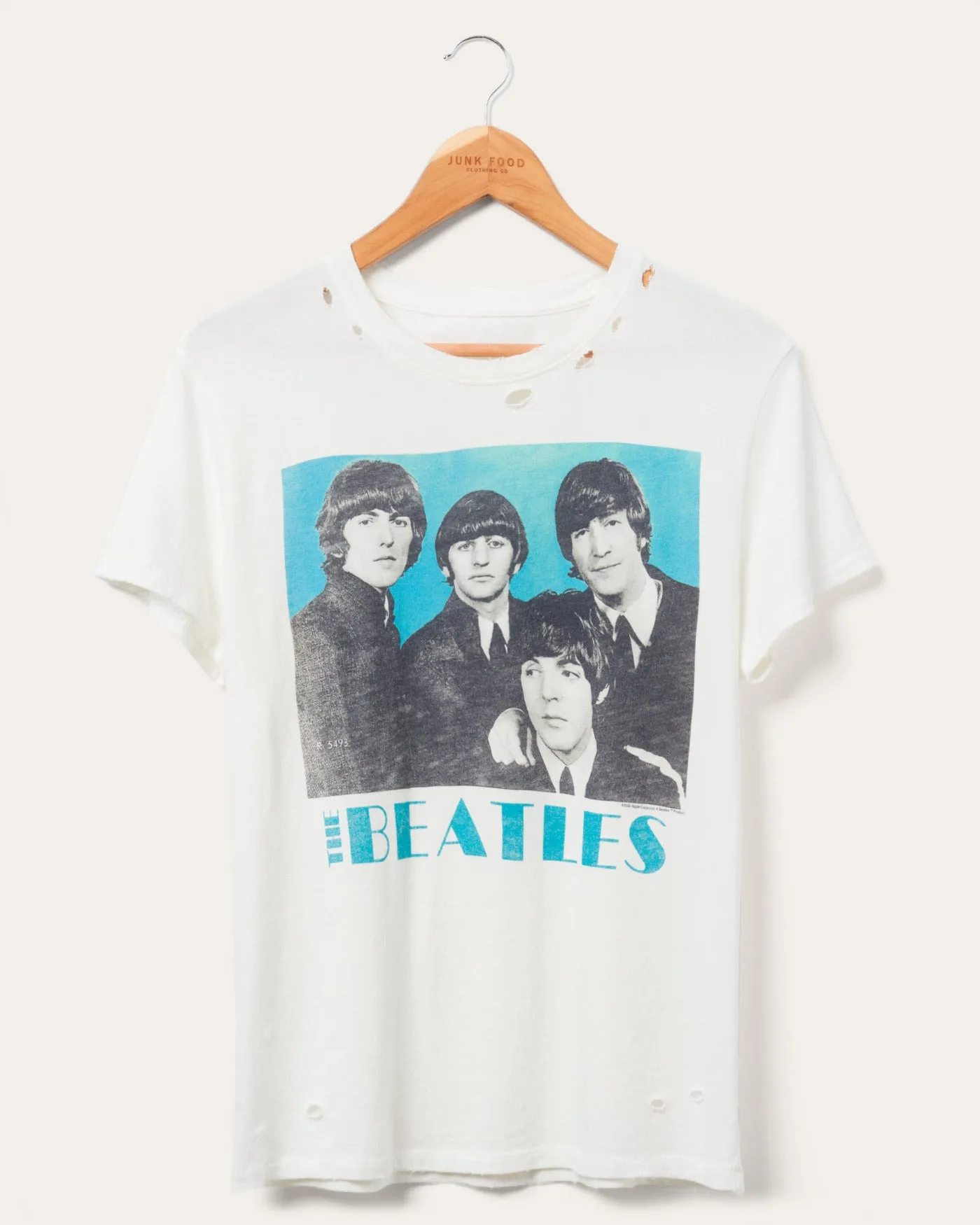 Women's Beatles Blue Vintage Destroy Tee