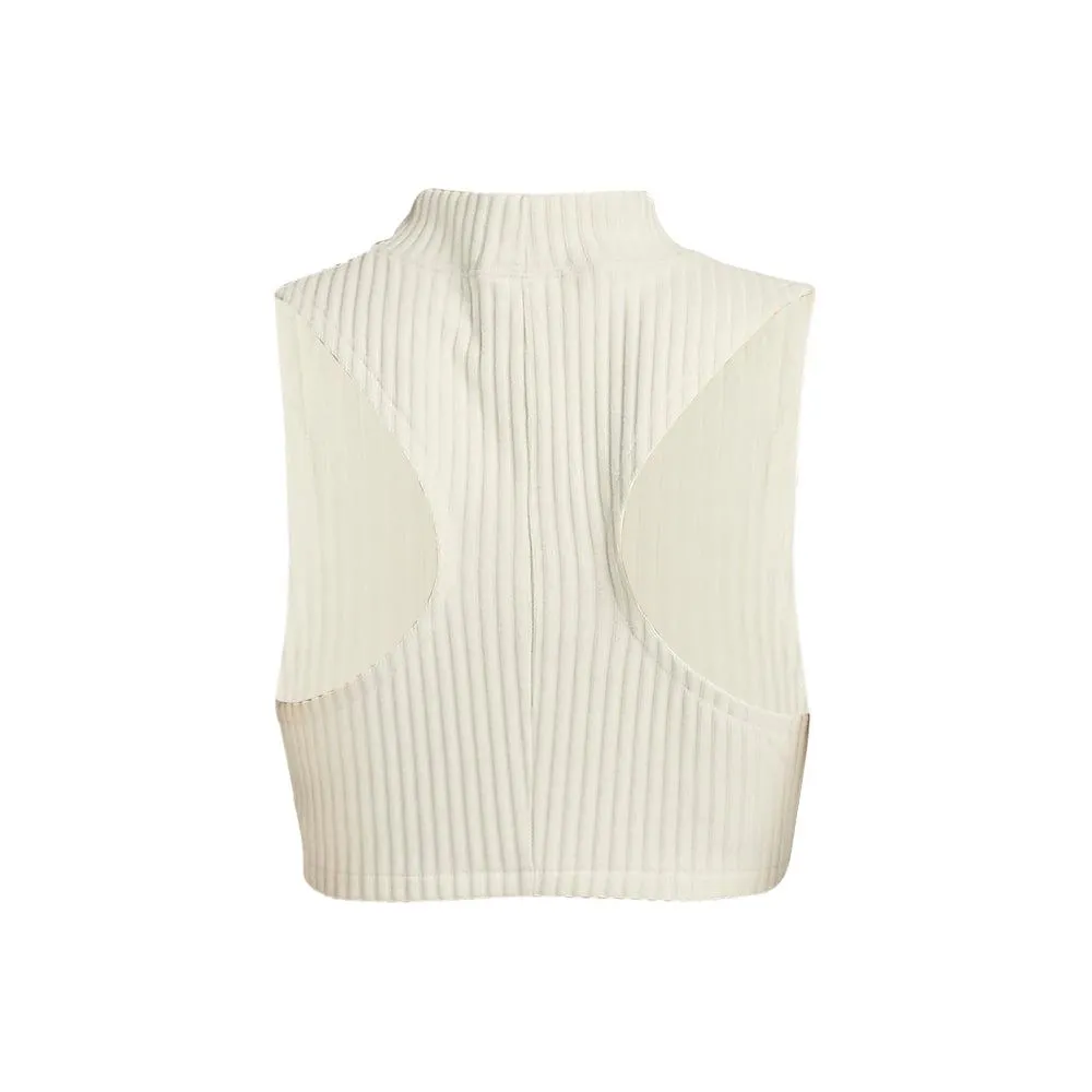 Women's Knit Rib Crop Tank (Light Orewood Brown/Sail)